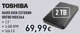 Unieuro Toshiba hard disk esterno HDT8510EK3AA offerta
