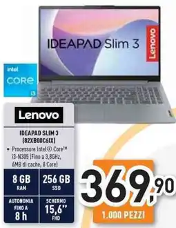 Unieuro Lenovo IDEAPAD SLIM 3 (82XB00C6IX) offerta