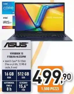 Unieuro ASUS VIVOB00K 15 F1504VA-NJ2339W offerta