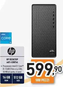 Unieuro hp HP DESKTOP m01-12087nl offerta