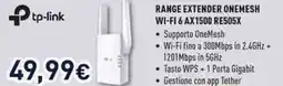 Unieuro tp-link Range extender onemesh WI-FI 6 AX1500 RE505X offerta