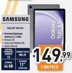 Unieuro Samsung galaxy tab A9+ offerta