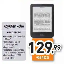Unieuro Rakuten kobo kobo clara BW offerta
