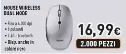 Unieuro ioplee Mouse wireless dual mode offerta