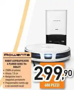 Unieuro Rowenta robot aspirapolvere xplorer serie 70+ offerta