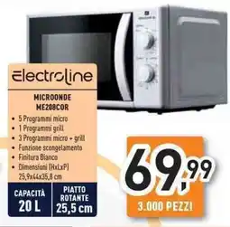 Unieuro Electroline microonde ME208COR offerta