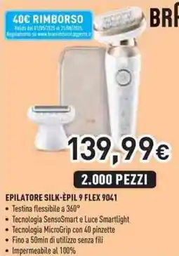 Unieuro Braun epilatore silk-èpil 9 FLEX 9041 offerta