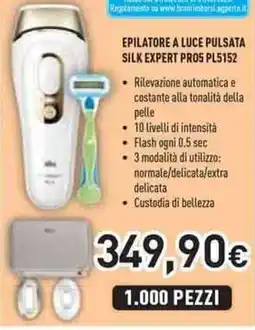 Unieuro Epilatore a luce pulsata silk expert pros PL5152 offerta
