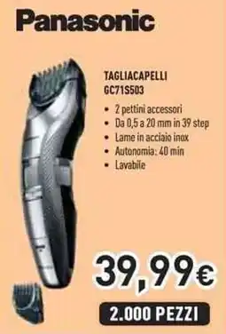 Unieuro Panasonic tagliacapelli GC715503 offerta