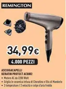 Unieuro Remington asciugacapelli keratin protect AC8002 offerta