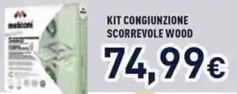 Unieuro Meliconi kit congiunzione scorrevole wood offerta