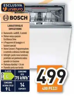 Unieuro Bosch lavastoviglie SMV4EVX00E offerta