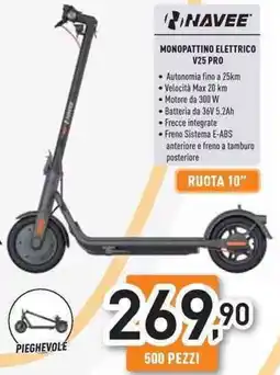Unieuro NAVEE Monopattino elettrico V25 PRO offerta