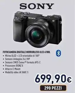 SONY Fotocamera digitale mirrorless ILCE-6100L