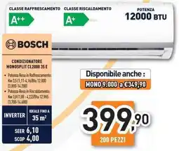 Unieuro BOSCH condizionatore monosplit CL2000 35 E offerta