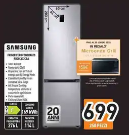 Unieuro Samsung frigorifero combinato RB38C672CSA offerta