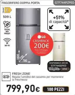 Unieuro LG frigorifero doppia porta offerta