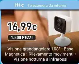 Unieuro EZVIZ H1c Telecamera da interno offerta