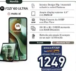 Unieuro Motorola Mrazr 60 ULTRA offerta