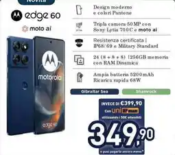Unieuro Motorola edge 60 offerta