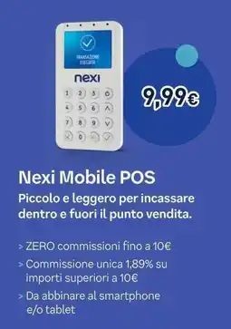 Unieuro Nexi Mobile POS offerta