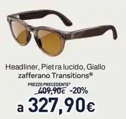 Unieuro Ray-Ban Headliner, Pietra lucido, Giallo zafferano Transitions offerta