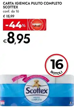 Bennet Scottex carta igienica pulito completo offerta