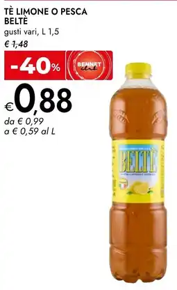 Bennet Beltè tè limone o pesca offerta