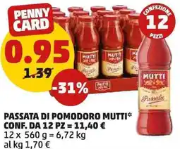 PENNY Mutti passata di pomodoro offerta