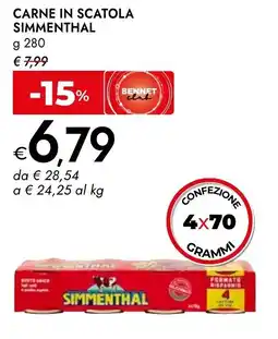 Bennet SIMMENTHAL CARNE IN SCATOLA offerta
