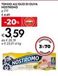 Bennet Nostromo tonno all'olio di oliva offerta
