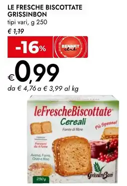 Bennet Grissinbon le fresche biscottate offerta