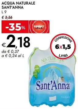 Bennet Sant'anna acqua naturale offerta