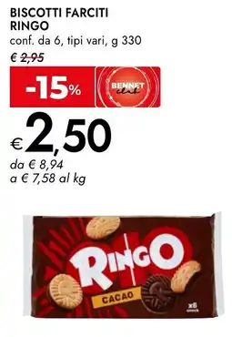 Bennet Ringo biscotti farciti offerta