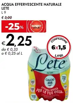 Bennet Lete acqua effervescente naturale offerta