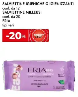 Bennet Fria Salviettine igieniche o igienizzanti milleusi offerta