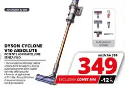 Comet DYSON CYCLONE V10 ABSOLUTE POTENTE ASPIRAPOLVERE SENZA FILO offerta