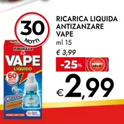 Bennet VAPE Ricarica liquida antizanzare offerta