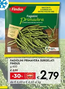 Bennet Findus fagiolini primavera surgelati offerta
