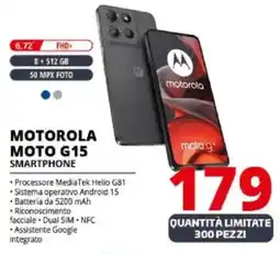Comet MOTOROLA MOTO G15 SMARTPHONE offerta