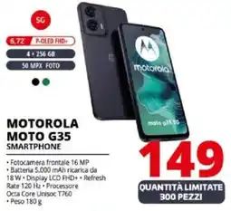 Comet MOTOROLA MOTO G35 SMARTPHONE offerta