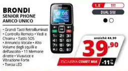 Comet Brondi senior phone amico unico offerta