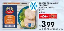 Bennet Capitan findus burger di salmone surgelati offerta