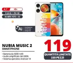 Comet Nubia music 2 smartphone offerta