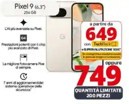 Comet GOOGLE Pixel 9 (6.3") 256 GB offerta