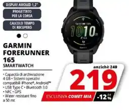 Comet GARMIN FORERUNNER 165 SMARTWATCH offerta