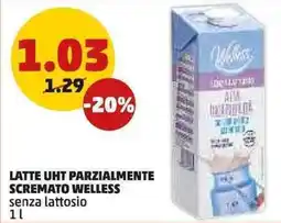 PENNY Welless latte uht parzialmente scremato offerta