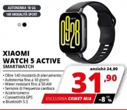 Comet XIAOMI WATCH 5 ACTIVE SMARTWATCH offerta