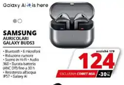 Comet SAMSUNG AURICOLARI GALAXY BUDS3 offerta