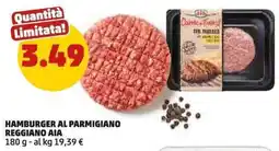 PENNY Aia hamburger al parmigiano reggiano offerta